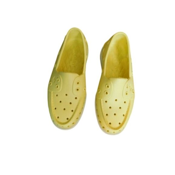 Sperry Size 7 Yellow Rubberized Slip On Top Sider Casual Shoes NEW - Picture 2 of 4